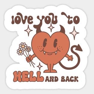 Cute Devil Heart Halloween Sticker